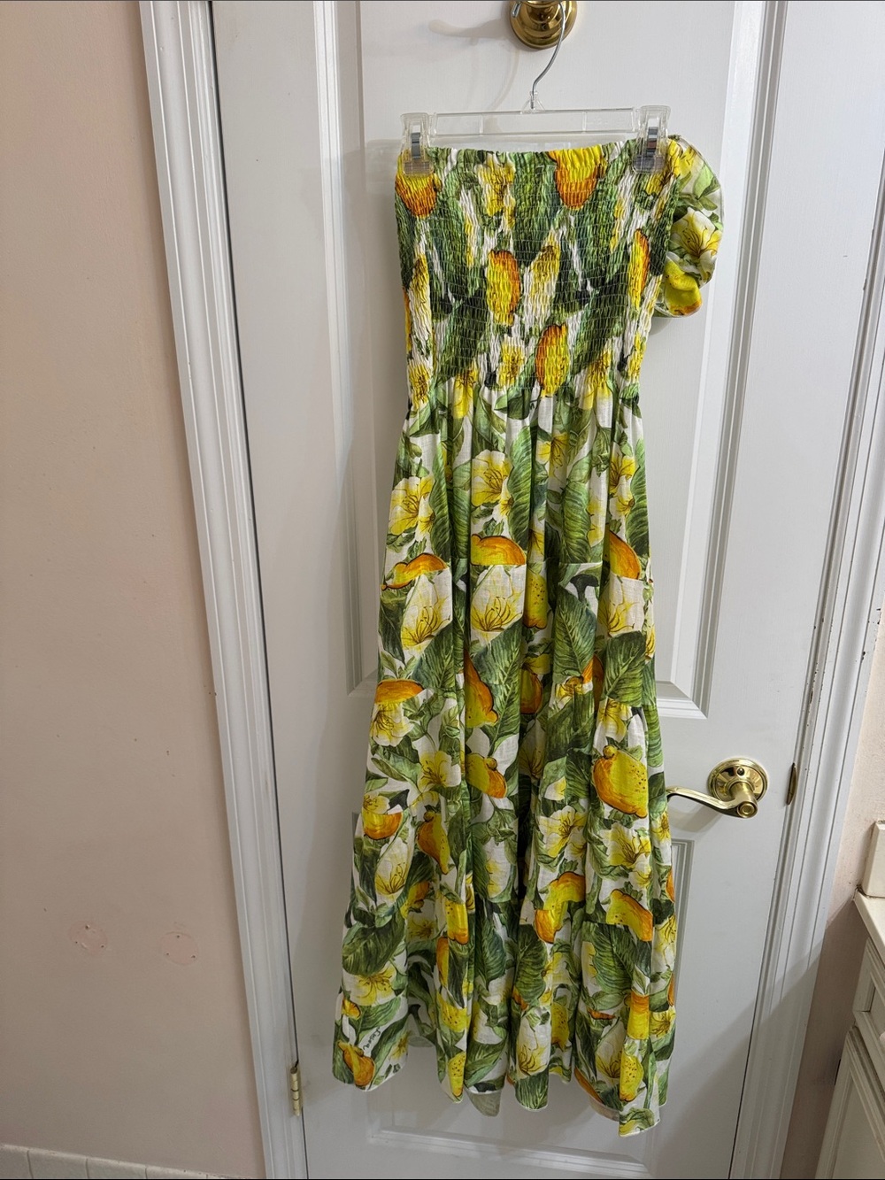 Luisa Positano - Lemon Print Smocked Maxi Dress - Picture 4 of 4